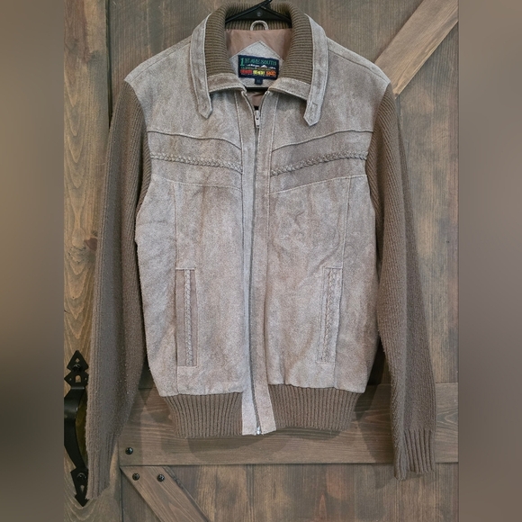 1st ave south Other - 1st Ave South Vintage Genuine Suede Leather & Knit Sweater Size XL